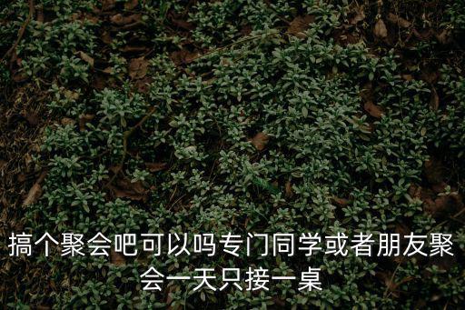 搞個(gè)聚會(huì)吧可以嗎專門同學(xué)或者朋友聚會(huì)一天只接一桌