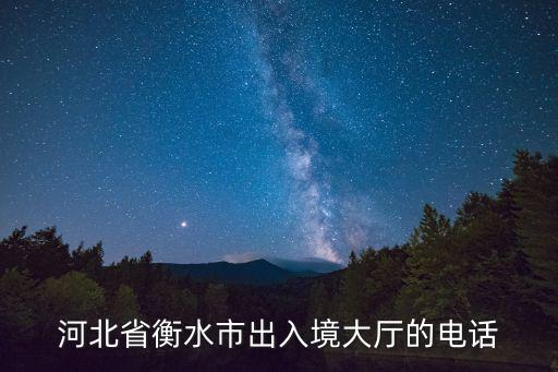 河北省衡水市出入境大廳的電話