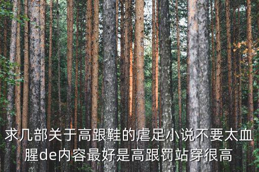 求幾部關于高跟鞋的虐足小說不要太血腥de內容最好是高跟罰站穿很高