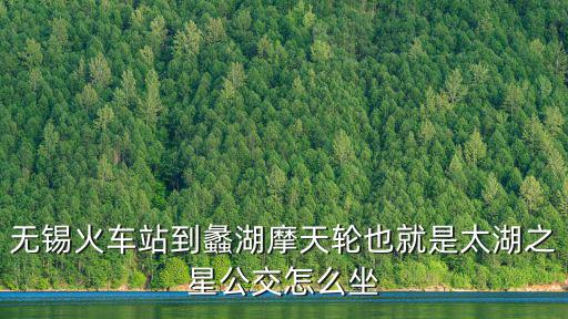無錫火車站到蠡湖摩天輪也就是太湖之星公交怎么坐