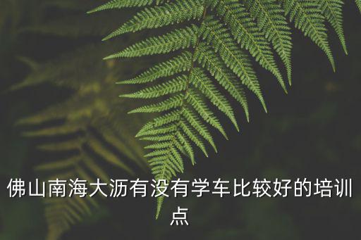 南海學車，現在在南海學車要幾錢