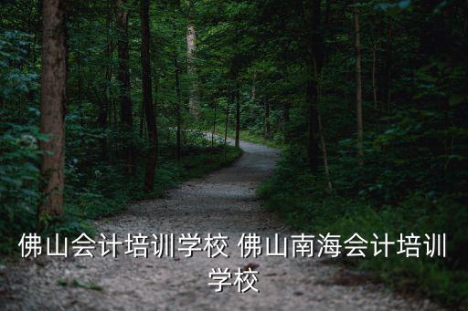 佛山會計(jì)培訓(xùn)學(xué)校 佛山南海會計(jì)培訓(xùn)學(xué)校