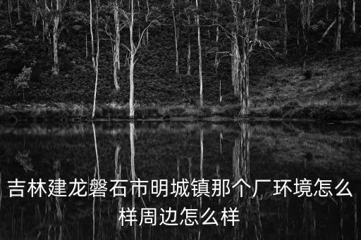 吉林建龍磐石市明城鎮那個廠環境怎么樣周邊怎么樣