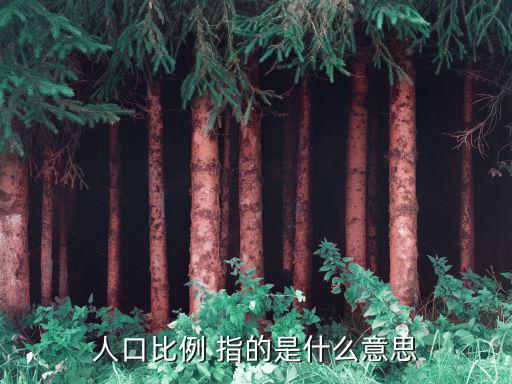 人口比例 指的是什么意思