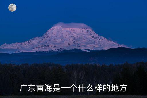 廣東南海是一個什么樣的地方