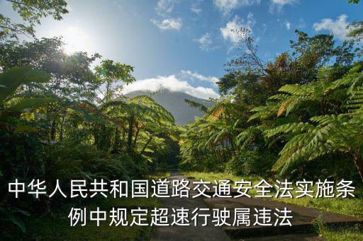 中華人民共和國道路交通安全法實施條例中規定超速行駛屬違法