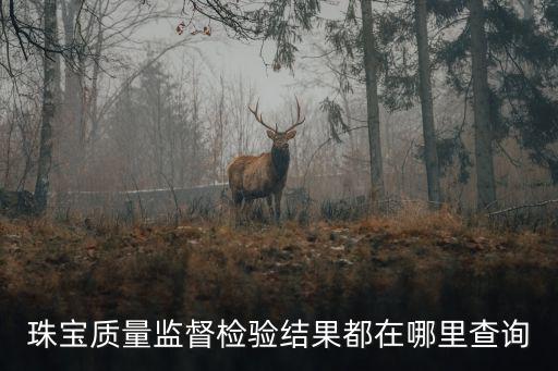 珠寶質量監督檢驗結果都在哪里查詢