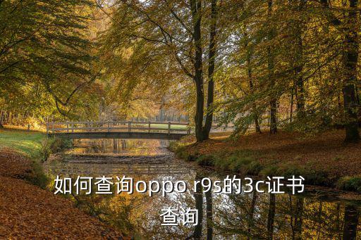 如何查詢oppo r9s的3c證書查詢