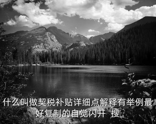 契稅補貼，什么叫做契稅補貼詳細點解釋有舉例最好復制的自覺閃開  搜
