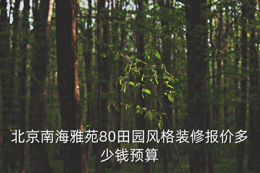 北京南海雅苑80田園風(fēng)格裝修報(bào)價(jià)多少錢(qián)預(yù)算