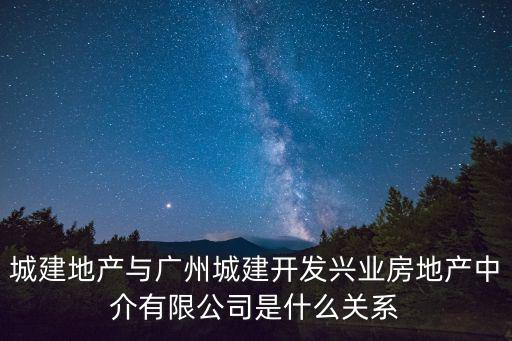 城建地產與廣州城建開發興業房地產中介有限公司是什么關系