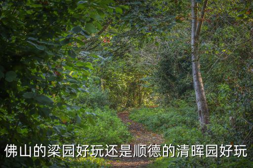 佛山的梁園好玩還是順德的清暉園好玩