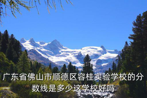 廣東省佛山市順德區(qū)容桂實驗學校的分數(shù)線是多少這學校好嗎