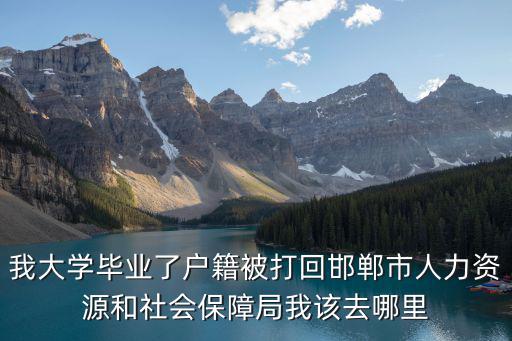 我大學(xué)畢業(yè)了戶籍被打回邯鄲市人力資源和社會保障局我該去哪里