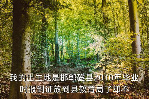 我的出生地是邯鄲磁縣2010年畢業(yè)時(shí)報(bào)到證放到縣教育局了卻不