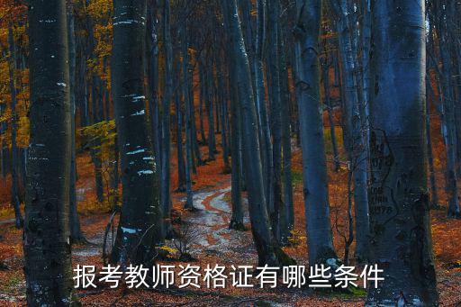 報考教師資格證有哪些條件