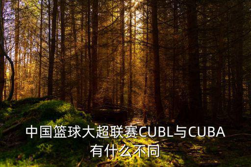 中國籃球大超聯賽CUBL與CUBA有什么不同