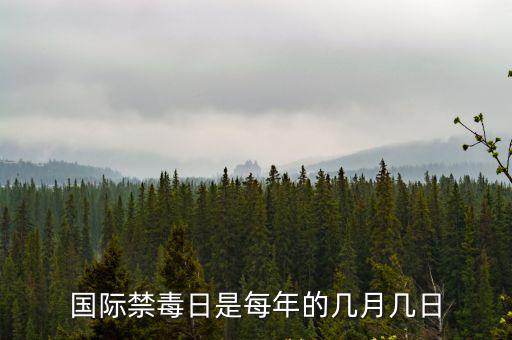 國際禁毒日是每年的，國際禁毒日是每年的幾月幾日