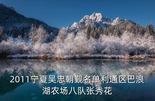 2011寧夏吳忠朝覲名單利通區(qū)巴浪湖農(nóng)場八隊張秀花