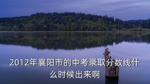 2012年襄陽市的中考錄取分數線什么時候出來啊