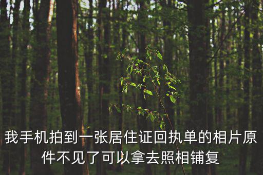 居住證回執(zhí)單圖片，我是東莞本地人我想照相館拍駕照照片她給了我兩張回執(zhí)一張