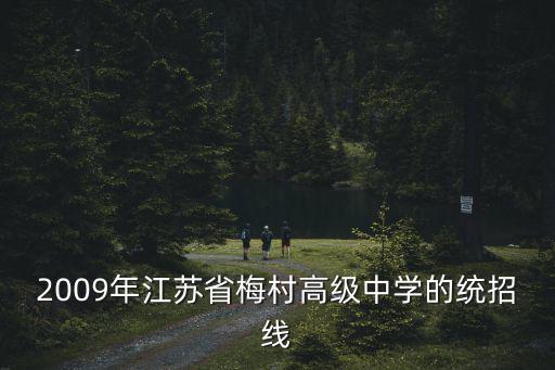 江蘇省梅村高級中學(xué)，2009年江蘇省梅村高級中學(xué)的統(tǒng)招線