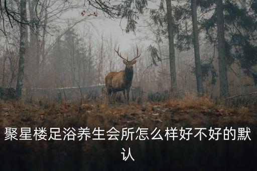 聚星樓，聚星樓足浴養生會所怎么樣好不好的默認