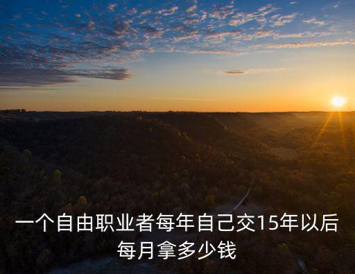 一個自由職業者每年自己交15年以后每月拿多少錢