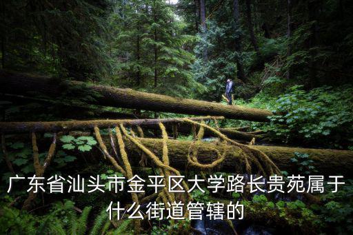 廣東省汕頭市金平區(qū)大學路長貴苑屬于什么街道管轄的