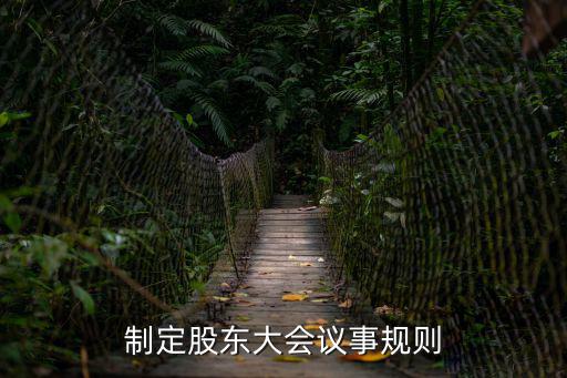 制定股東大會議事規則