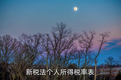 新稅法個人所得稅率表