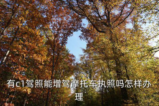 增駕摩托車駕照，我駕照A2想增駕摩托車照如何辦理