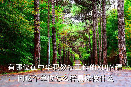 有哪位在中華職教社工作的XDJM請(qǐng)問這個(gè)單位怎么樣具體做什么