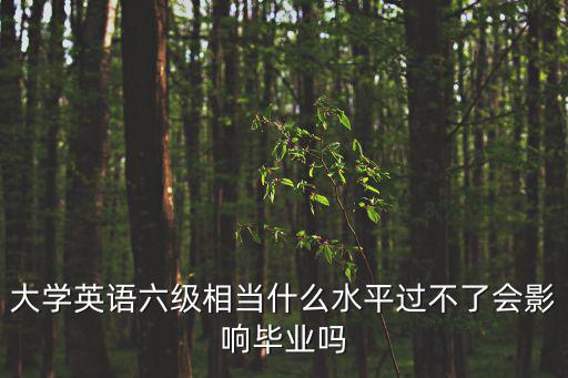 大學英語六級相當什么水平過不了會影響畢業(yè)嗎