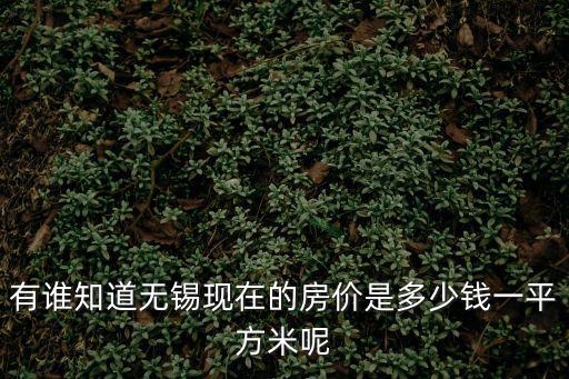 無錫錫山區(qū)房價(jià)，有誰知道無錫現(xiàn)在的房價(jià)是多少錢一平方米呢