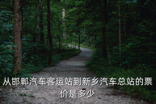 從邯鄲汽車客運(yùn)站到新鄉(xiāng)汽車總站的票價(jià)是多少