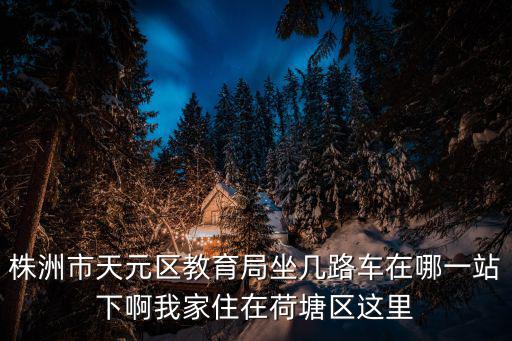 株洲市天元區(qū)教育局坐幾路車在哪一站下啊我家住在荷塘區(qū)這里