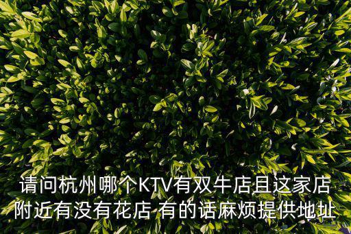 請問杭州哪個KTV有雙牛店且這家店附近有沒有花店 有的話麻煩提供地址