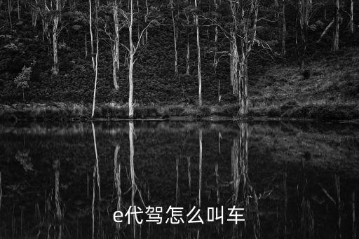 e代駕叫車電話，e代駕怎么叫車
