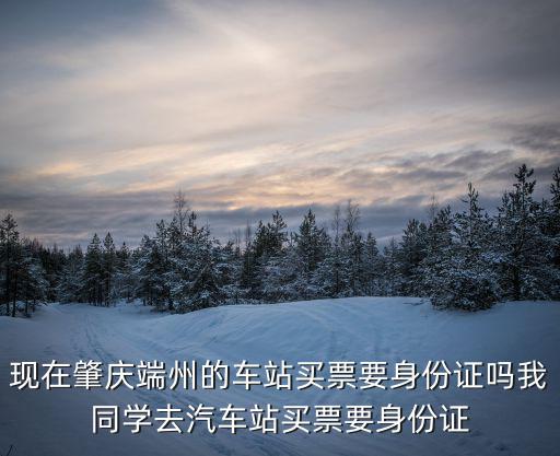 現(xiàn)在肇慶端州的車站買票要身份證嗎我同學(xué)去汽車站買票要身份證