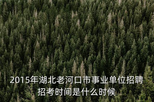 2015年湖北老河口市事業單位招聘招考時間是什么時候