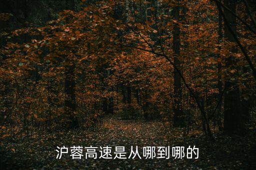 滬蓉高速公路是哪到哪，滬蓉高速是上海到哪里