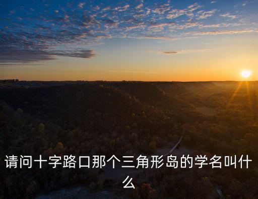 請問十字路口那個三角形島的學名叫什么