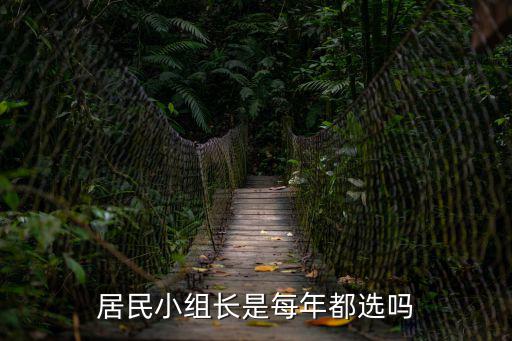 居民小組長是每年都選嗎