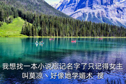 我想找一本小說忘記名字了只記得女主叫莫涼丶好像她學媚術  搜