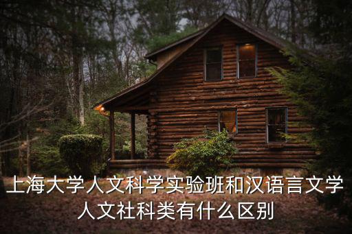 上海大學(xué)人文科學(xué)實驗班和漢語言文學(xué)人文社科類有什么區(qū)別