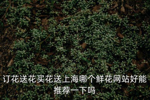 訂花送花買花送上海哪個鮮花網站好能推薦一下嗎