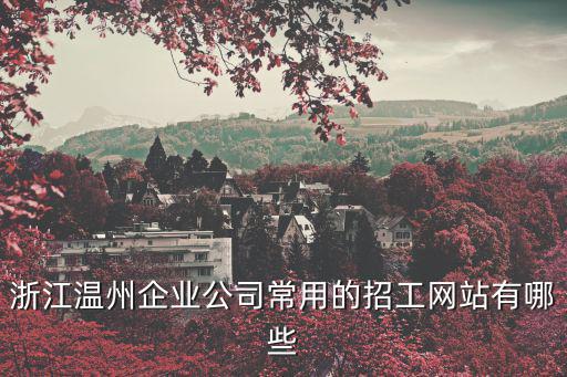 浙江溫州企業公司常用的招工網站有哪些