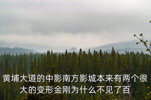 中影南方影城，黃埔大道的中影南方影城本來有兩個很大的變形金剛為什么不見了百