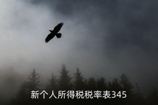 新個人所得稅稅率表345